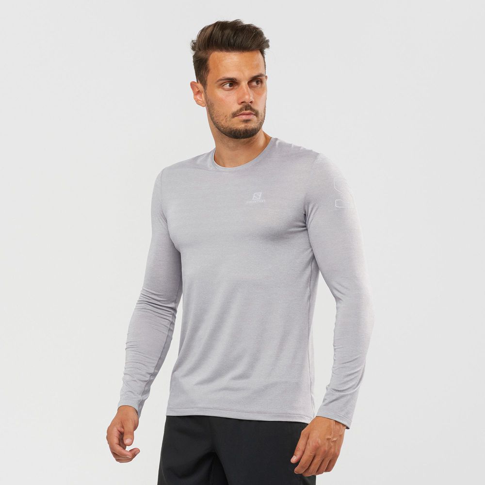 Salomon T-Shirts Herre Sølv - OUTLINE (ZNLXI-7489)